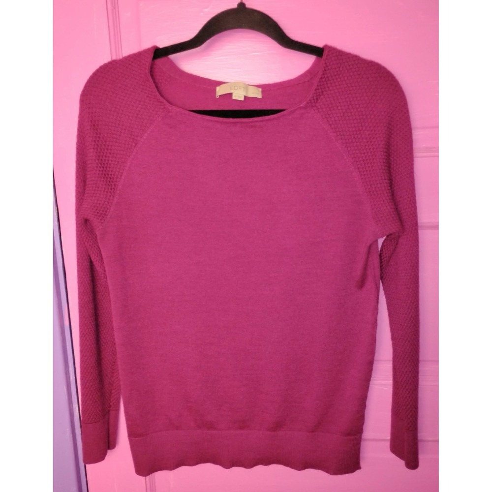 Ann Taylor Loft Petites Wool Blend Sweater Top Knit Elena Gilbert Medium MP